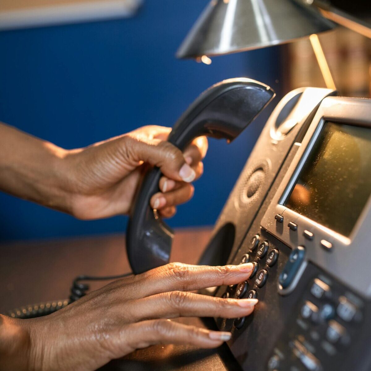 landline phone voice system