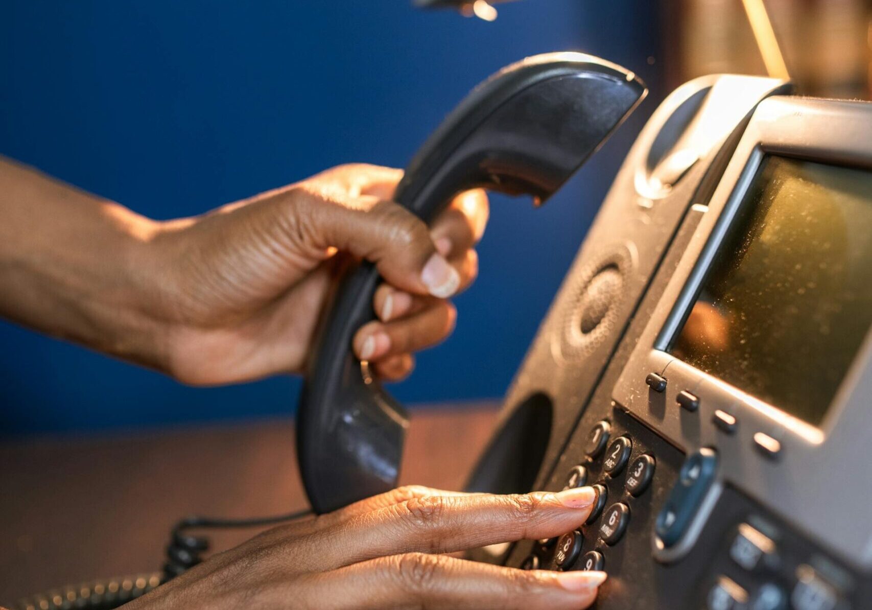 landline phone voice system